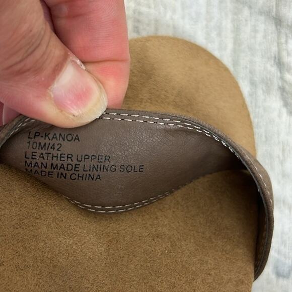 Lucky Brand Women’s 10 Tan Leather Strappy Wedge Ankle Strap Sandals - Picture 8 of 8